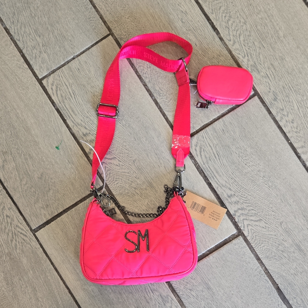 Steve Madden Pink Crossbody Bag with Sporty Design